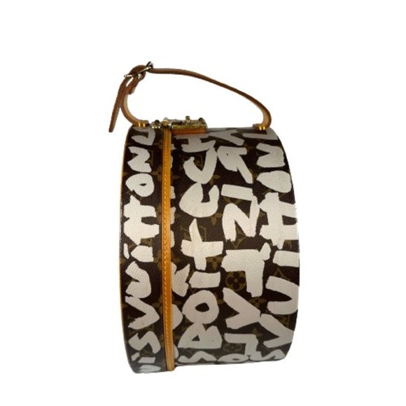 Louis Vuitton Graffiti Hat Box Trunk Boite Chapeau 30 bag vintage LV Sprouse - Picture 4 of 16